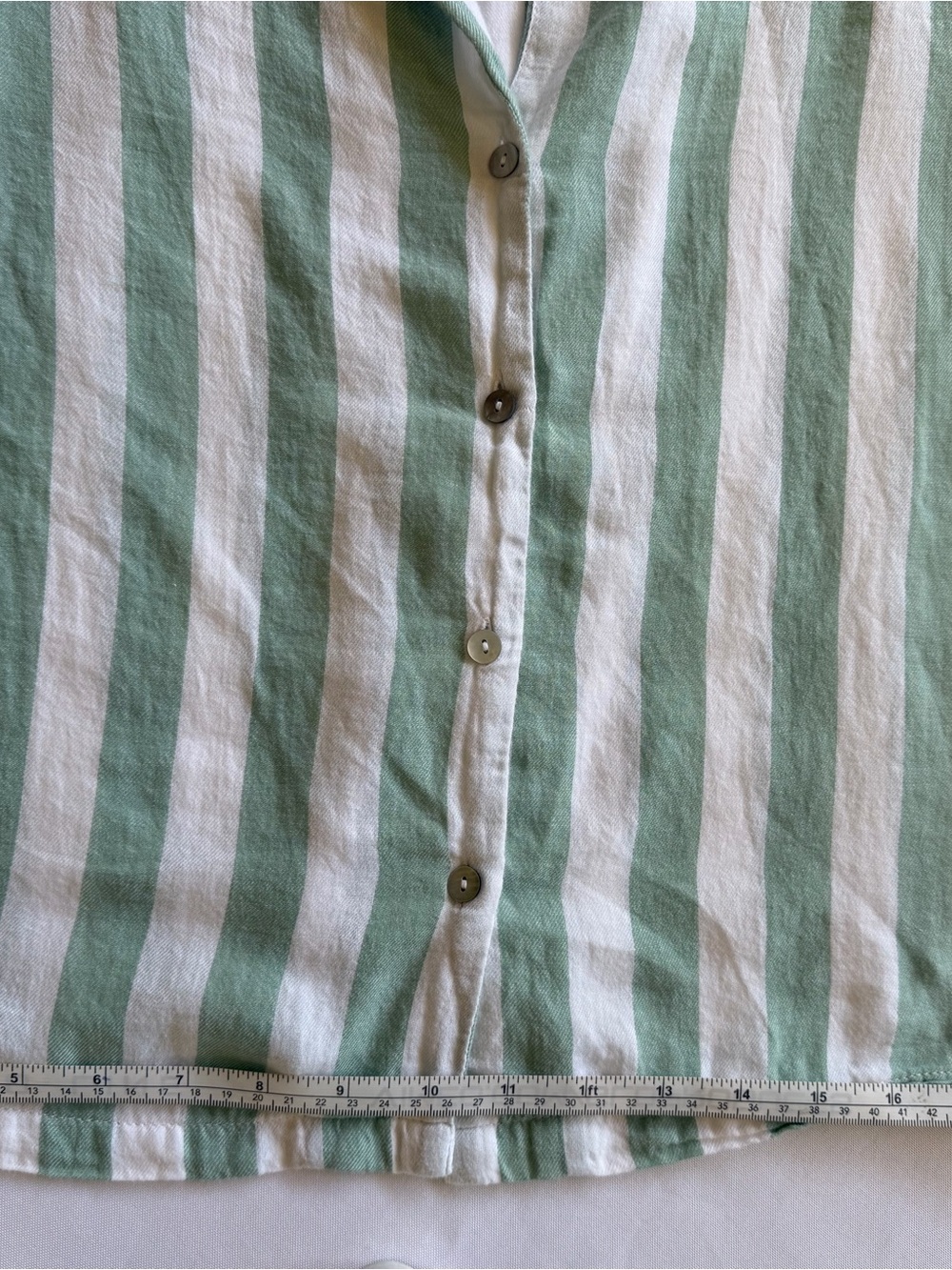 Sincerly Jules Mint and White Striped Two-Piece Pajama Set - Picture 10 of 12